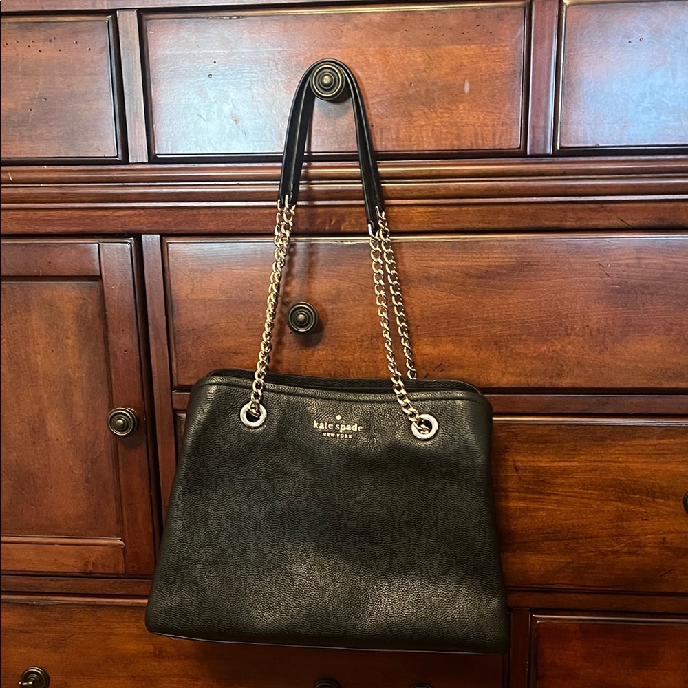 Kate Spade Black Shoulder Bag with Chain Straps